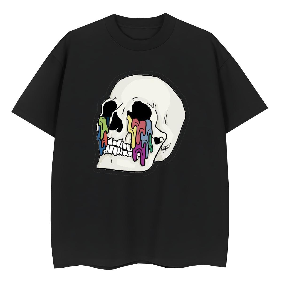 Classic T-Shirts 230g Cotton Short sleeve Soft Street Wear skull Tshirt for Man Woman Designer Custom Print Oversized Clothings