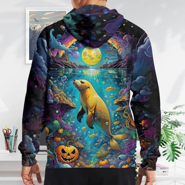 Hoodie for Mens Womens Animal Hoodies For Women Men 3D Pumpkin Christmas Unisex Hooded Animal Print Sweatshirt Graphic Warm