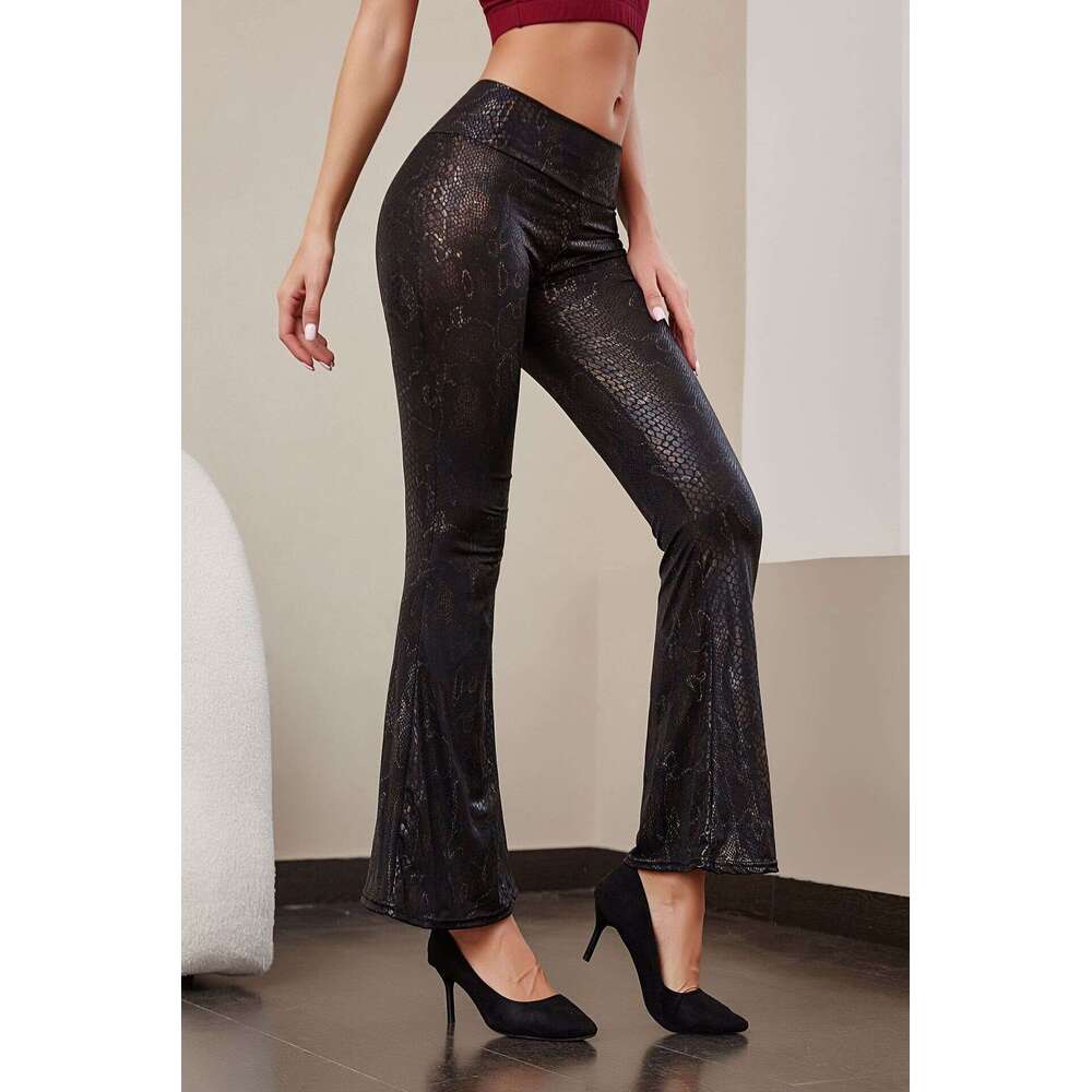 2023 New Women High Waist Flare Y2k Fashion Sexy Bodycon Ladies Trousers Club Pants Autumn Serpentine Bg Elegant