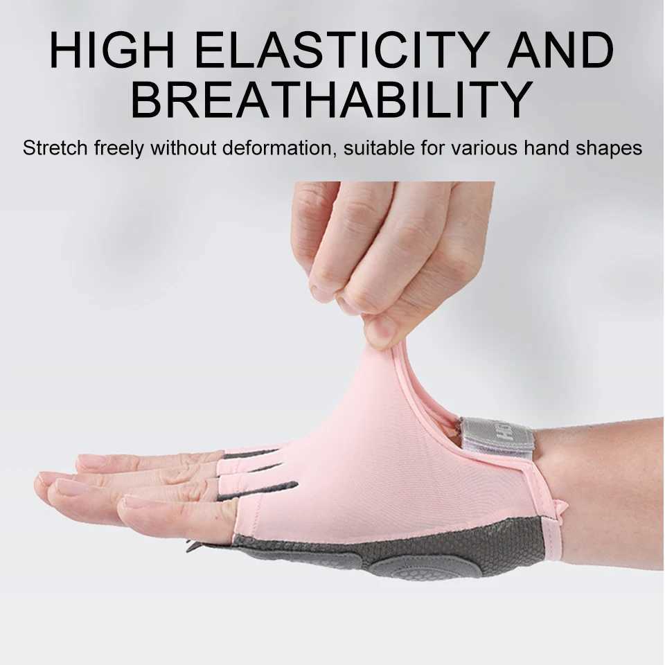 Fitn gloves for women non slip breathable shock-absorbing half finger sports bike yoga dumbbell weightlifting gloves unisex versionW241018