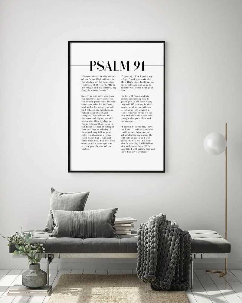 Psalm 91 Scripture Wall Art He Who Dwells In The Shelter Bible Verse Artwork For Your Christian Home DecorXJ241016