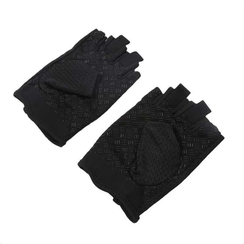 1 pair of half finger anti slip yoga fitness gloves wear-resistant outdoor mountain bike sports glovesW241018
