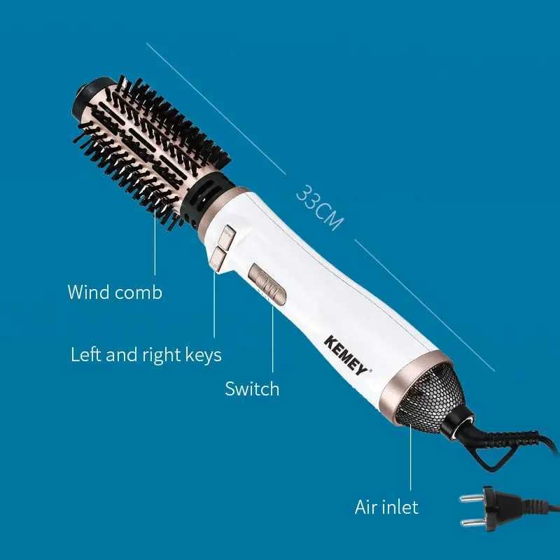 Kemei KM-8020 Adjustable Multifunctional Electric Hair Dryer Curling Comb Temperature Rapid Heating Seche Cheveux Professional Edition W241018