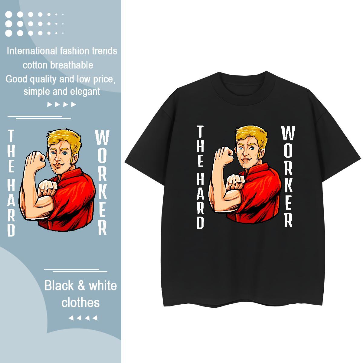 TOP Quality T-Shirts 100% Cotton 230g Breathable Crew Neck Street portrait Tshirt for Man Woman 5A Anime Wear