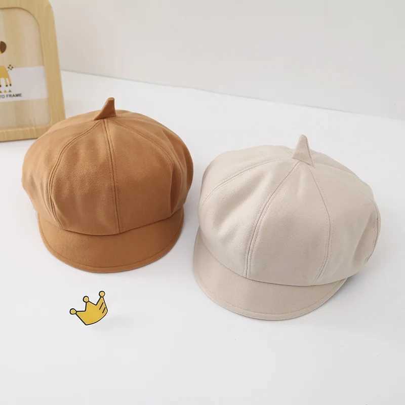 Wool Kids Beret Hat for Girls Boys Adjustable Child Cap Autumn Winter Children Newsboy Hat Baby Accessories 2-8Y LX241018