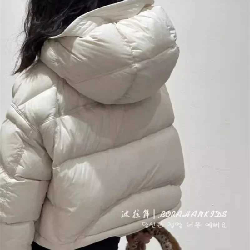 Girls outerwear jacket windproof jacket black winter autumn warm cotton Christmas gift childrens clothing M241018