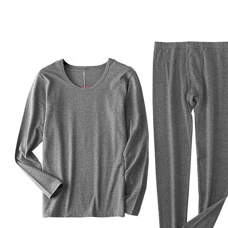 Men's Thermal Underwear Long Johns winter hot underwear mens Largo long underwear 2-piece set top pants cotton oversized mens clothing Y241018ZE6