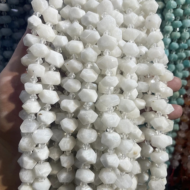Natural sea blue gemstone Labrador 8-10X12-15mm pine bead DIY earrings necklace bracelet natural gemstone jewelry making 241017