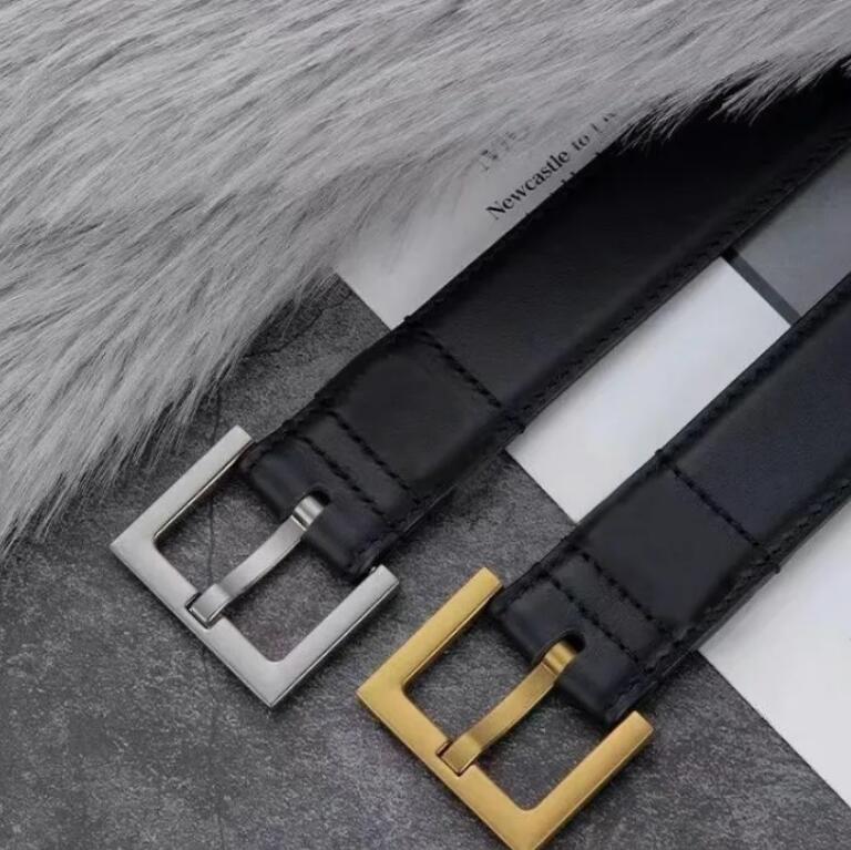 Belt for Women Genuine Leather 3cm Width High Quality Men Designer Belts Buckle cnosme Womens Waistband Cintura Ceintures 6 color
