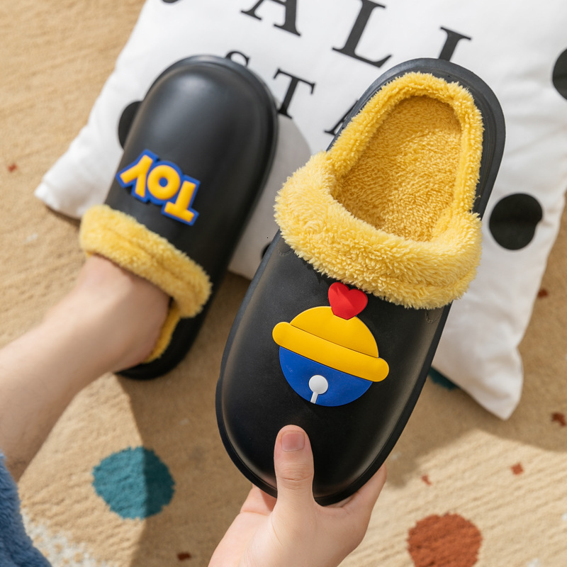Ddmyshoes Women Couples Indoors Home Waterproof Non Slip And Can Be Worn Externally With Plush Insulation Cotton Slippers For Men In Winter Chinese Br
