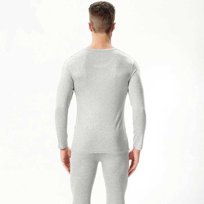 Men's Thermal Underwear 8XL 9XL large mens long Johns Modal cotton thermal underwear set elastic ultra-thin warm autumn thermal underwear Y241018