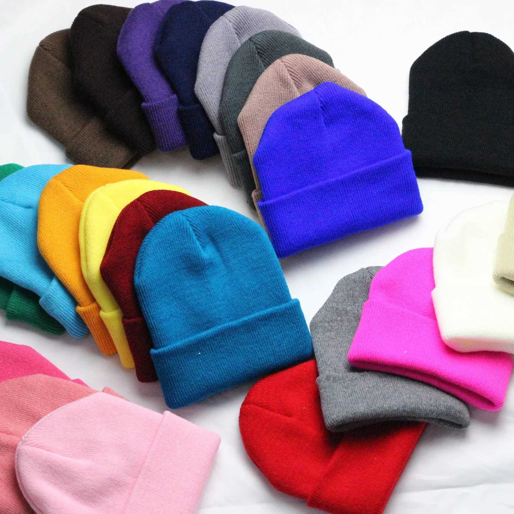 Parent-child Newborn Kids Adult Hat Winter Knitted Beanie Mother Kids Hat Girls Solid Crochet Bonnet Cap Infantil Wool Skullies LX241018