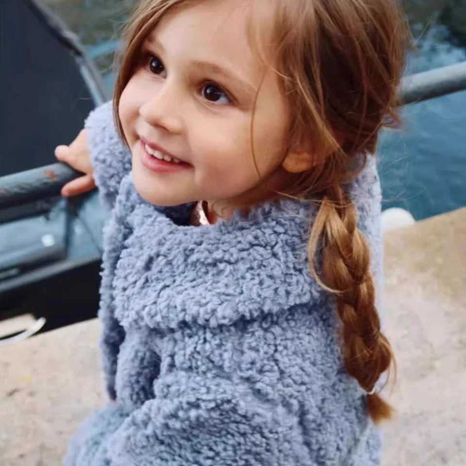 Winter KS Childrens Cotton Cashmere Coat Womens Embroidered Coat Mens Wool Jacket Childrens Clothing M241018