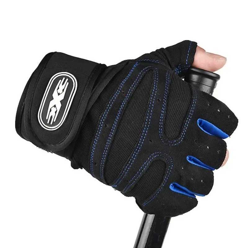 New anti slip and wear-resistant half finger gloves for mens outdoor sports cycling gloves gym weightlifting and fitness training glovesW241018