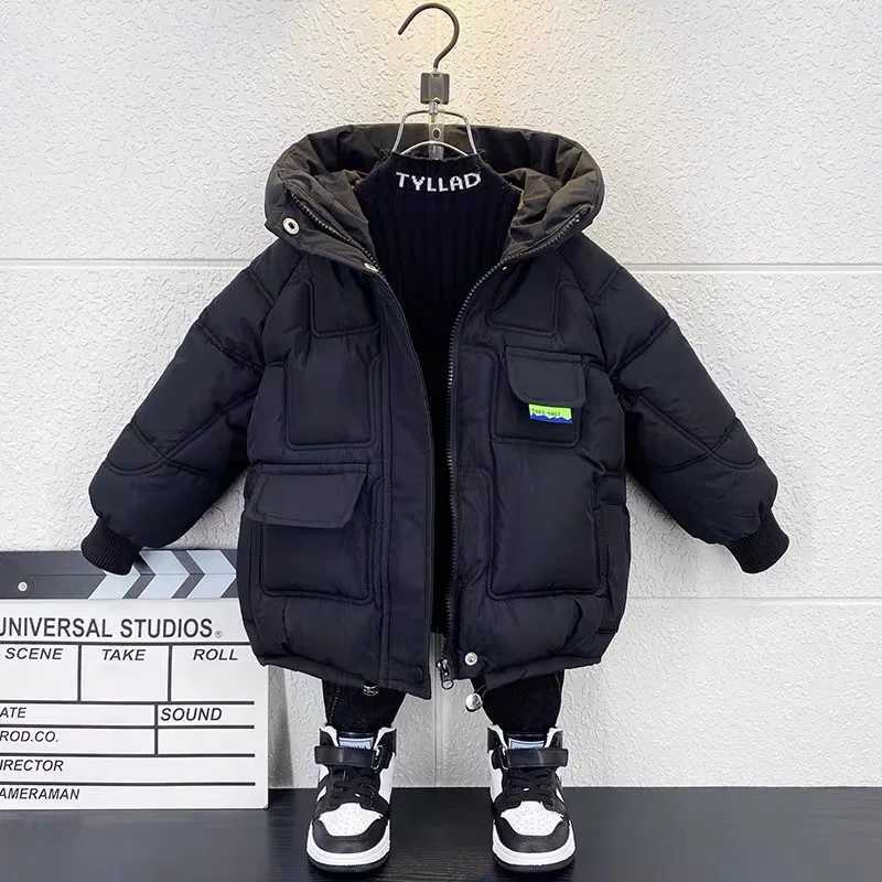 Boys outerwear cotton windproof outerwear fashionable spring and autumn Christmas gift warm childrens clothing M241018