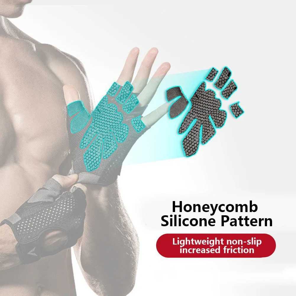 Summer Fitness Gloves Gym Weightlifting Bicycle Yoga Fitness Training Thin Breathable Half Finger Bicycle GlovesW241018