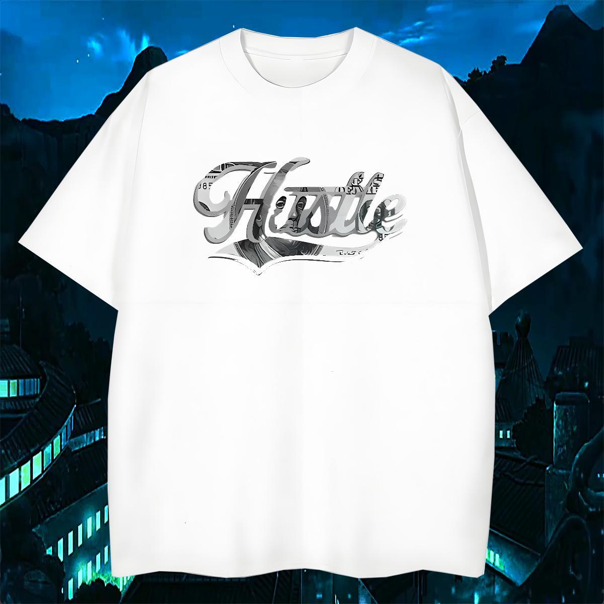 Popular T shirt 100% Cotton 230g letter Street Casual DIY Anime O Neck Short Sleeves Couples T Shirts 2024 DIY Tee Shirt