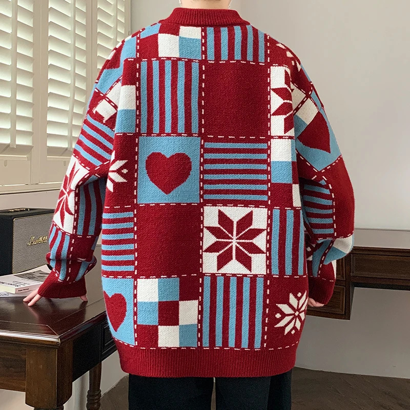 Fall Winter Fashion y Mens Sweaters High Quality Long Sleeve Soft Warm Sweater Men Casual Print Pullover 241018