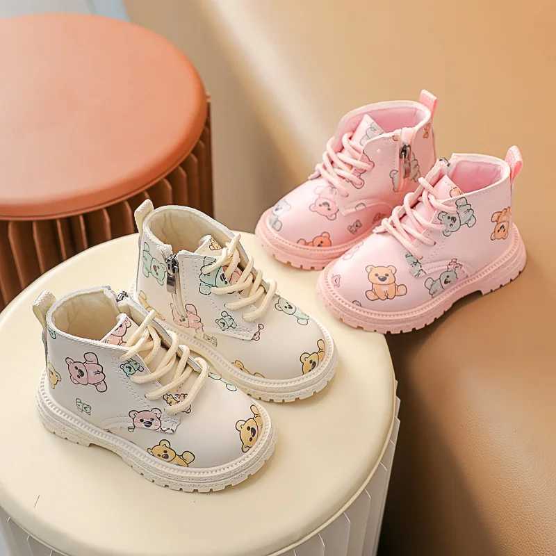 Boots Warm Girls Boys Cartoon Leather Boots New Anti slip and Wear resistant Boys and Girls Shoes Cute Childrens Short Boots Fashion Childrens Shoes H