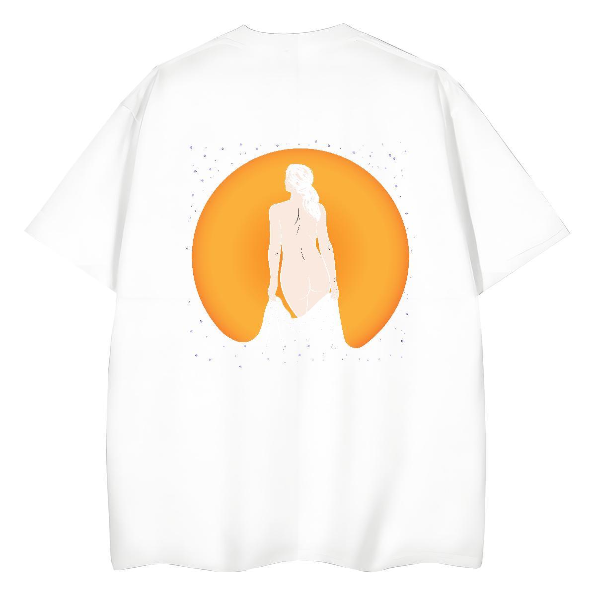 DIY Womens T Shirts 230g Cotton O Neck Short Sleeves Daily Outfit portrait Woman Tshirt Female Plus Size Custom Top Shirts