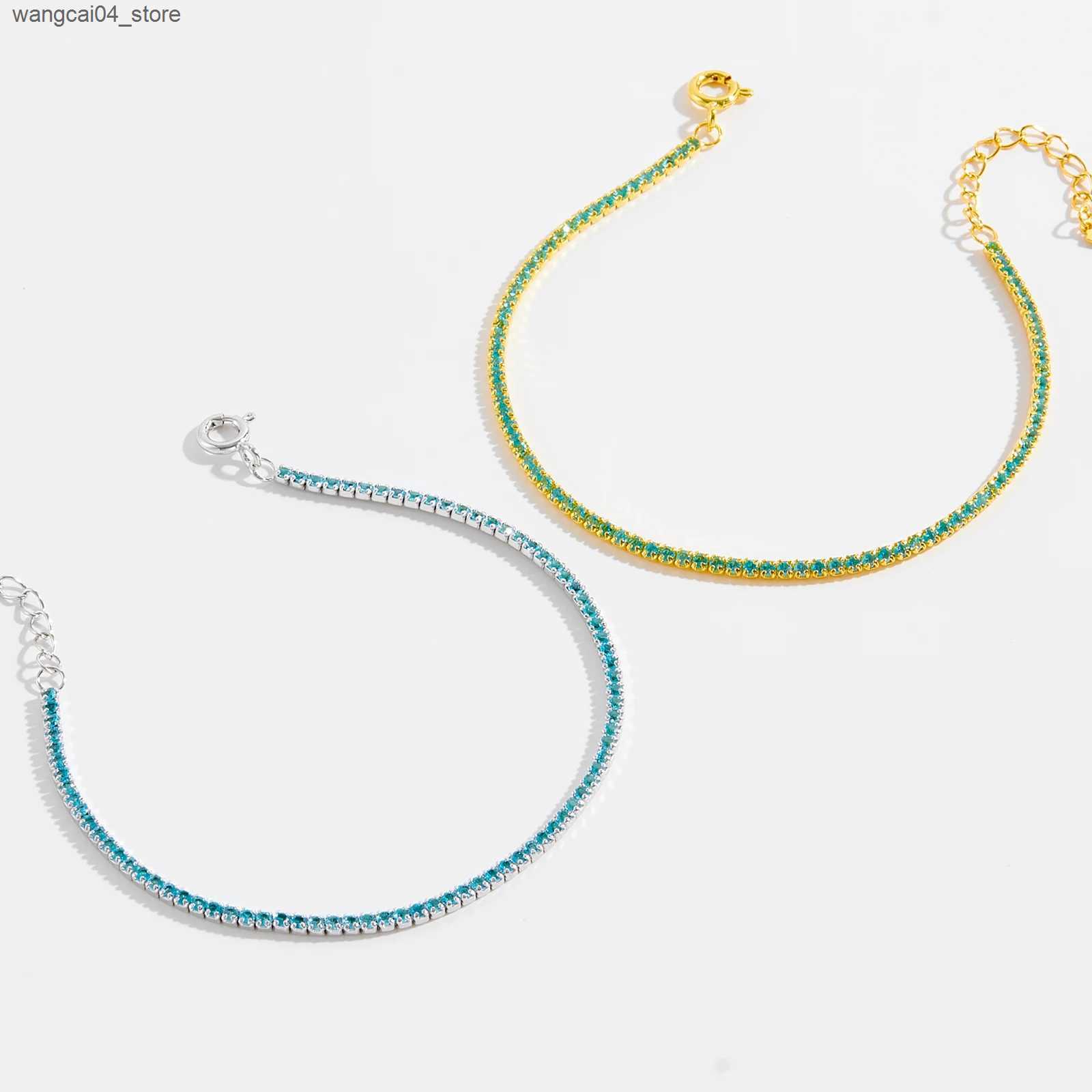 Chokers ANDYWEN 925 sterling silver tennis zircon charm long chain necklace rock punk fashion exquisite jewelry gift wedding party L240910