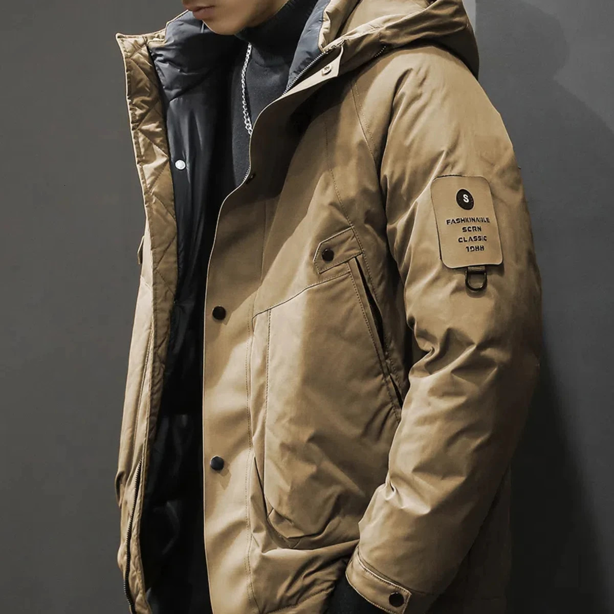 White Duck Down Three Proof Jacket Men Fall Winter Loose Thick Warm Coat Oudoor Trekking Ski Stormsuit Travel Windbreaker 241018