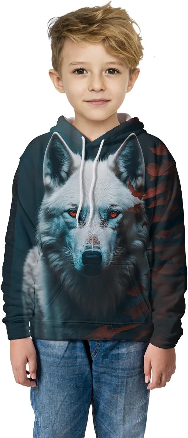 Hoodie for Mens Womens Kids Hoodies Girls Sweatshirt For Wolf Cat Dog Dinosaur Animals Lover Teen Boys Hoodie Colorful Tie Dye GalaxyTrend and fashion