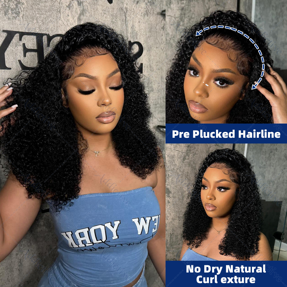 250% Transparent Short Bob Deep Wave 13X4 13X6 Front Human Hair Wigs Loose Curly Wavy Lace Frontal Glueless 5X5 Closure Wig