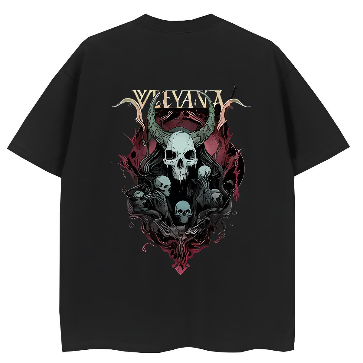 Classic Womens T Shirts 100% Cotton 230g Breathable Soft Daily Outfit skull Couples T Shirts Unisex Cartoon Print Top Tees