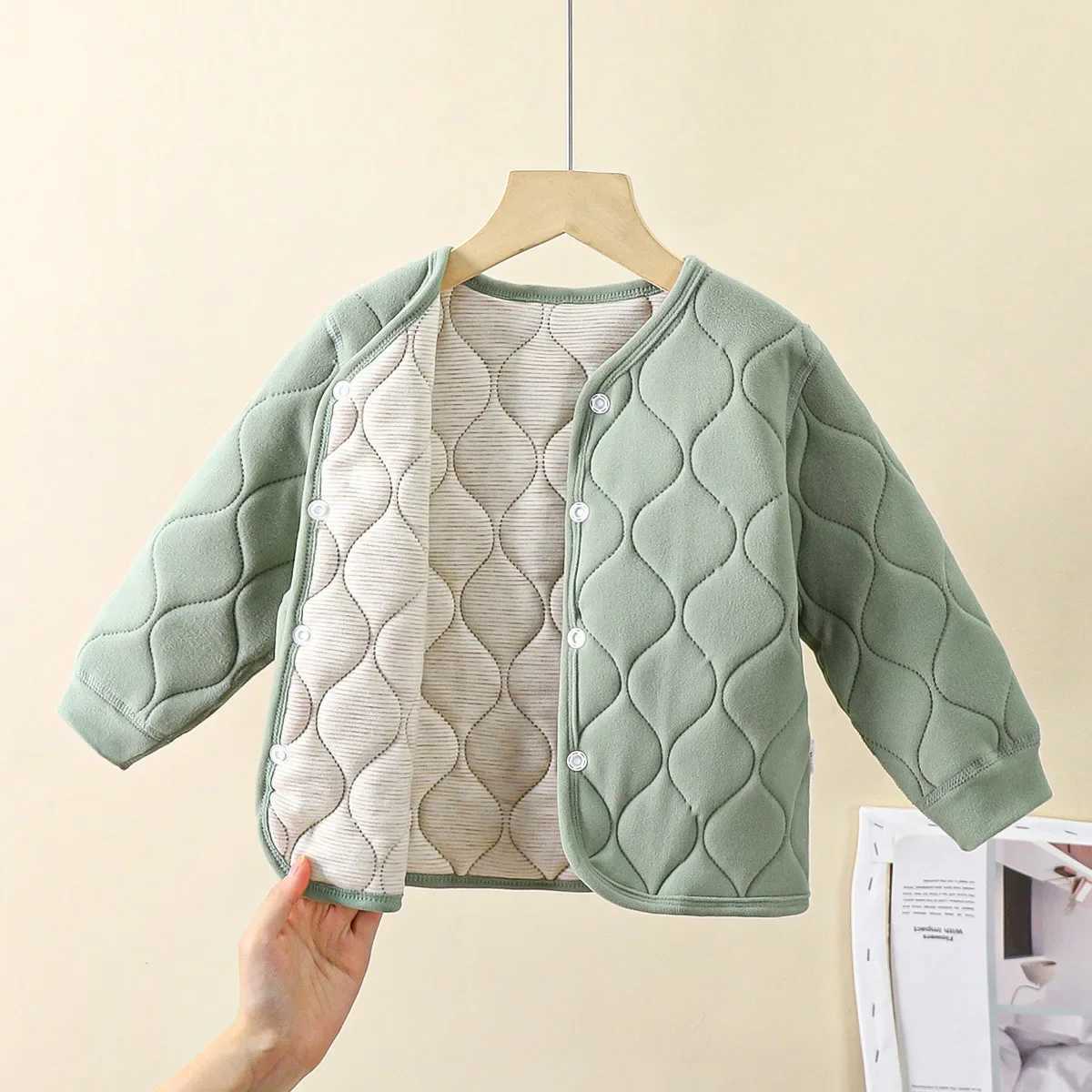 Childrens warm autumn new boy three-layer bedding girl thick jacket cotton childrens clothing M241018