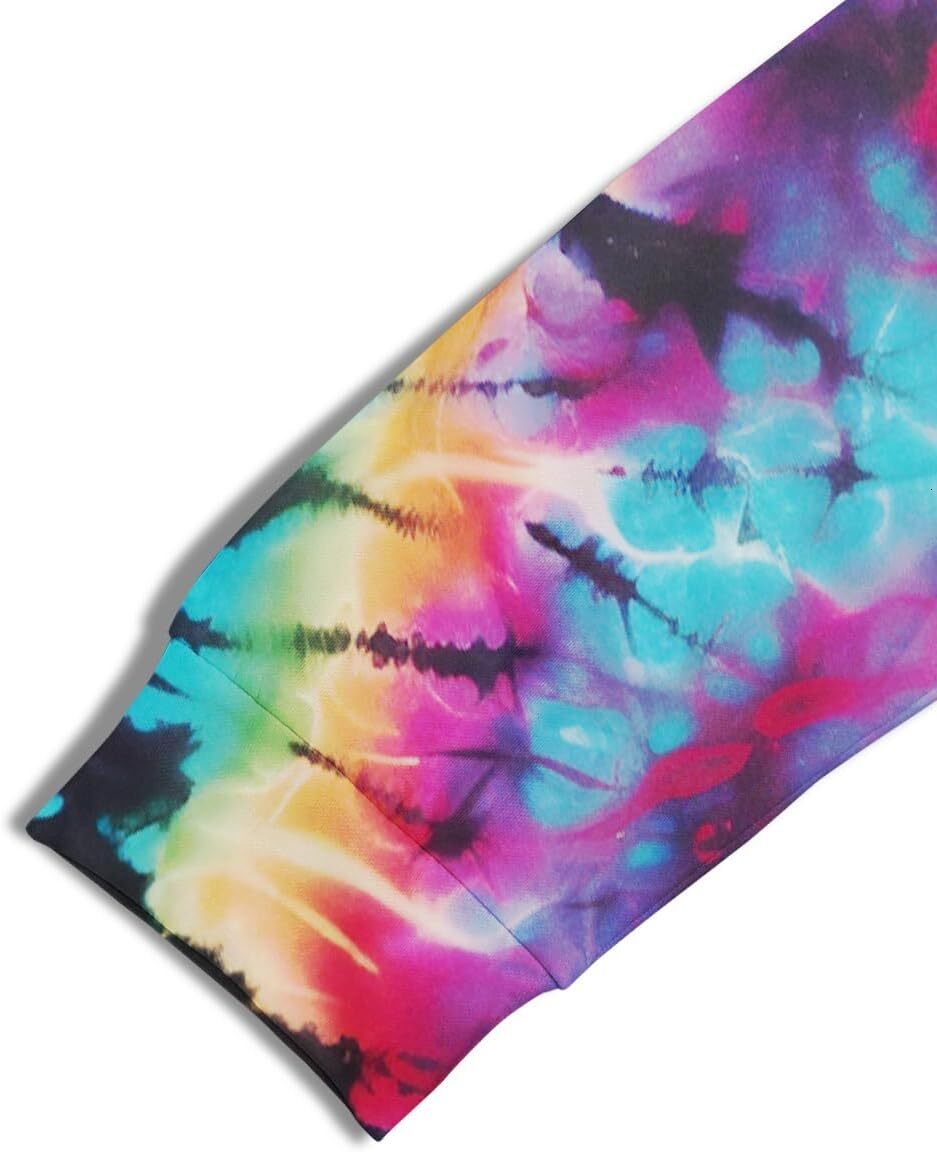 Hoodie for Mens Womens Creative Tie Dye Pattern Hoodies Colorful Hoodies Sweatshirt Pullover Graphic Hoodies sweatshirt Pullover Long Sleeve Warm