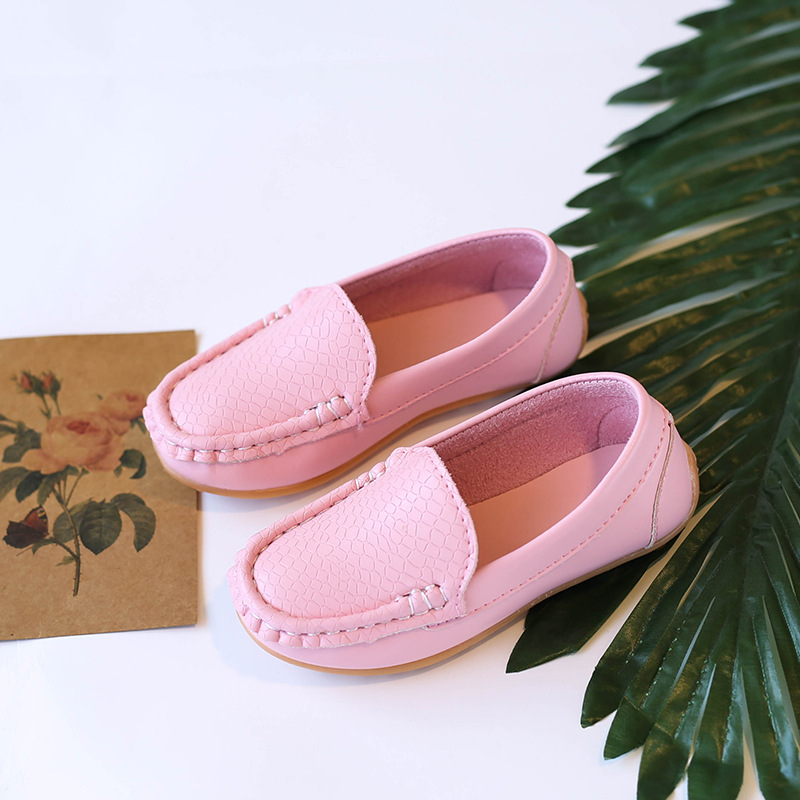 Kids Casual Shoes Flat Candy Colors Unisex Boys Girls Soft Loafers Slip-on PU Leather Cutefeet For Toddler Girl Youth Shoes Big Size 21-36