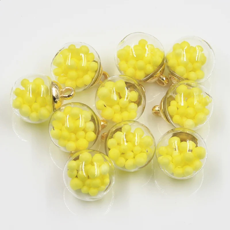 20pcs Charms Bubble Foam Transparent Glass Ball 16mm Pendants Crafts Making Findings Handmade Jewelry DIY for Earrings Necklace 241010