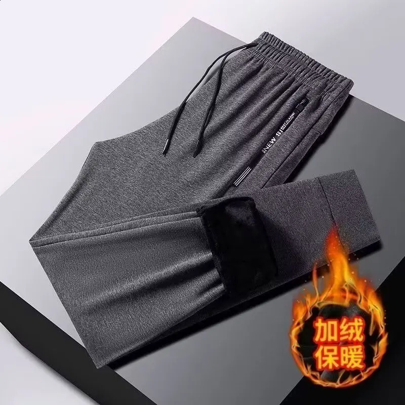 Winter Thickened Waterproof and Windproof Cotton Pants Jogger Pants Men Baggy Casual Sherpa Trousers Boy Clothes Sweatpants Hose 241010