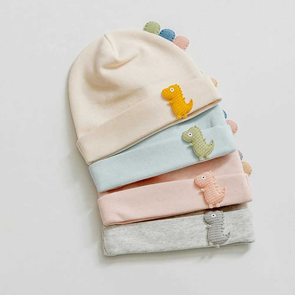 Cotton Baby Hat Spring Autumn Winter Boys Girls Soft Dinosaur Caps Newborn Baby Hats For Kids 0-3 Months LX241018