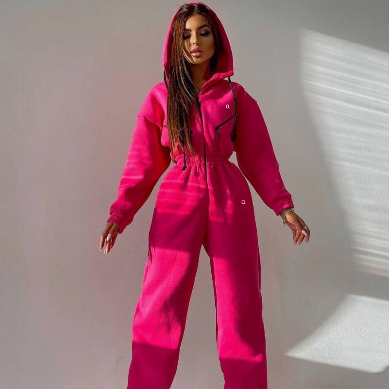 A701 Sports Hooded Sweater Yoga Two Piece Set Jumpsuits Tracksuit Winter Coat Fitness Sweatshirt Workout Jogger Suit Gym Tracksuit Autumn and winter