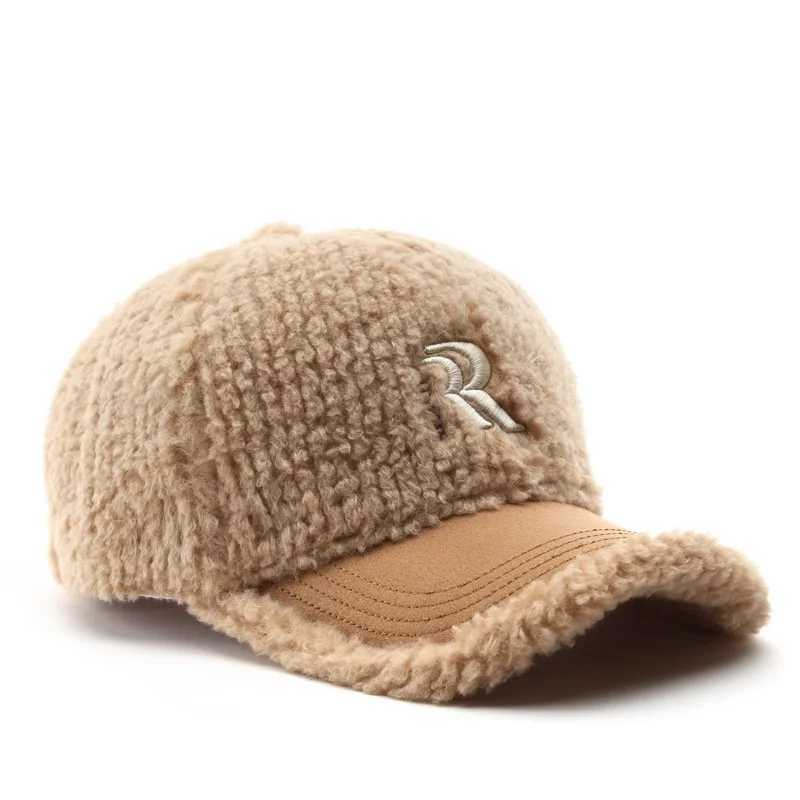 Baseball Cap Women Autumn Winter Lambswool Warm Hats For Man Snapback Hat Female Hip Hop Cap Gorras Bone Casquette Gorro HatsX241018