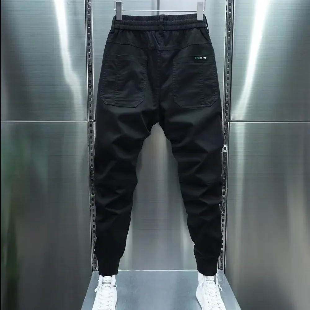 Style Mens Spring Trendy Loosefit Korean Version Versatile Harem Sweatpants Casual Pants Ninepoints Cut 241018