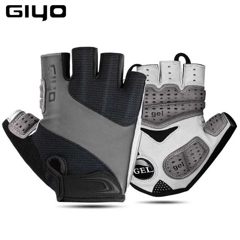 Giyo Breathab Lycra fabric unisex bicycle gloves road bike riding MTB DH racing outdoor gloves Bicyc half finger glovesW241018