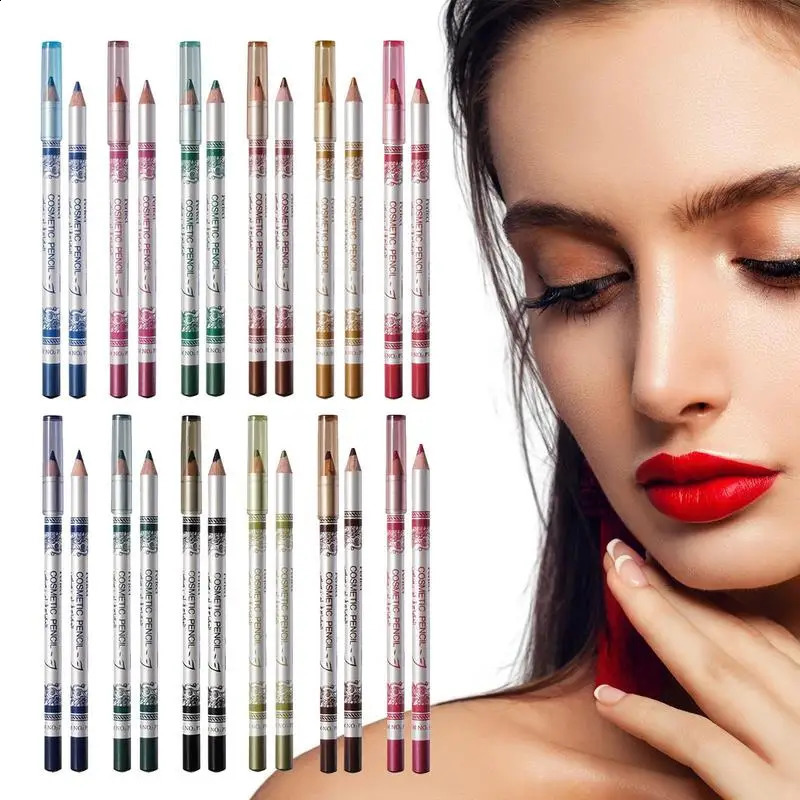 12 Color Professional Wood Lip Liner Waterproof Lady Charming Lip Liner Pencil Makeup Womens Long Lasting Cosmetic Tool 241017