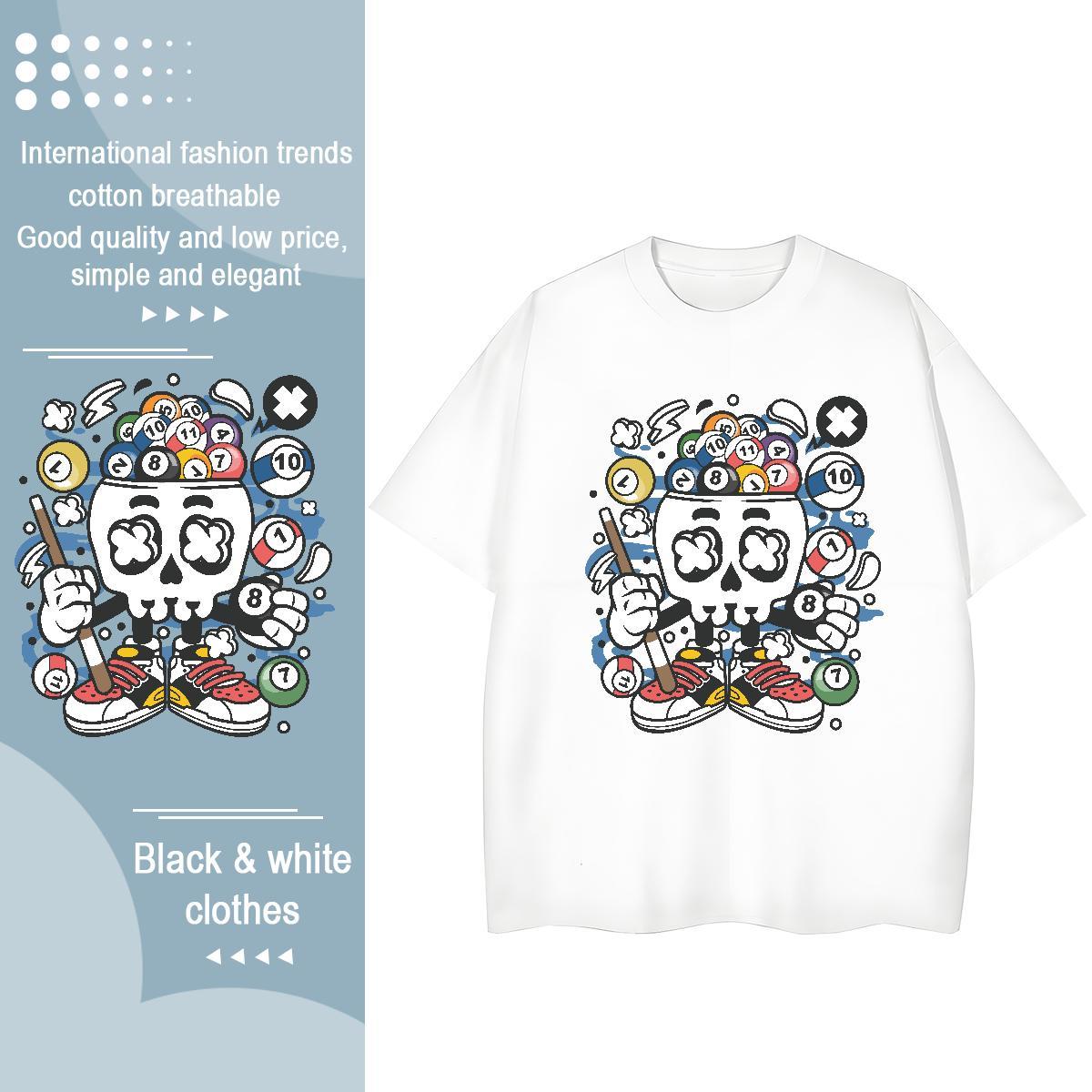 High Quality T-Shirts 230g Cotton ET Casual Daily Wear DIY Printed Breathable Crew Neck Men Clothes T-Shirt Fashion Design Tshirts