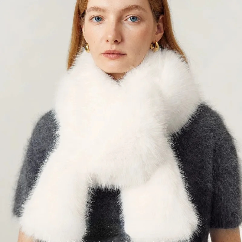 winter mink scarf bomber hat womens two-piece scarf and hat set Versatile fluffy warm long scarf 241017