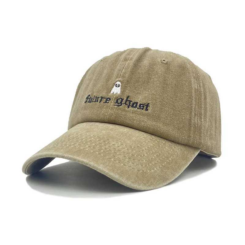Summer Autumn Future Embroidery Ghost Hip Hop Sunshade Baseball Cap Washed Distressed Outdoor Sunscreen Soft Snapback Hat Q209X241018