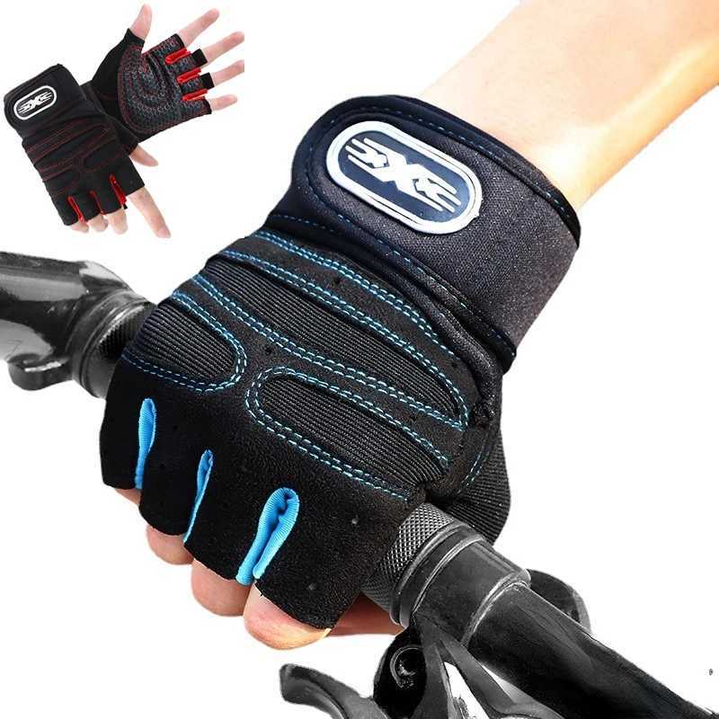 Fitness Gloves Fitn Heavyweight Training Gloves Mens Fitness Half Finger Non slip Gloves Wrist Weightlifting ExerciseW241018