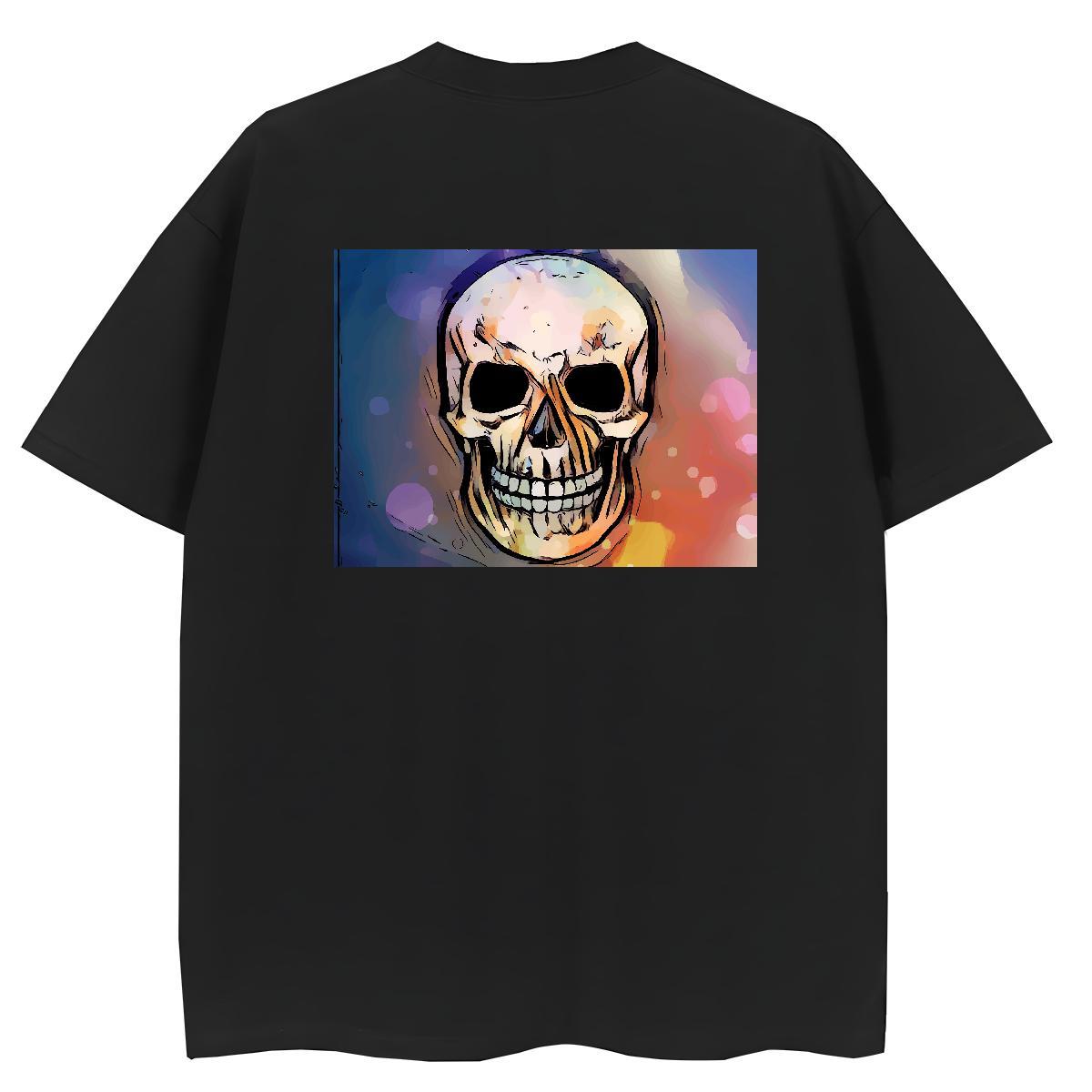 2024 T-Shirts 230g 100% Cotton Round Neck Short Sleeve Street Wear skull Woman Tshirt Loose Custom Printed Tops