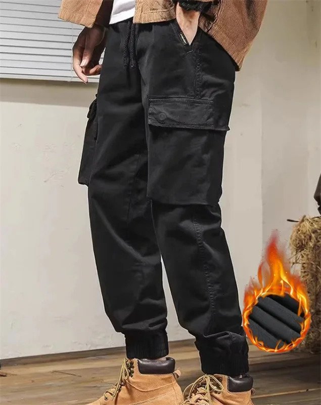 the latest spring and autumn trend handsome fashion overalls boys youth color matching loose bunched feet casual pants 241018