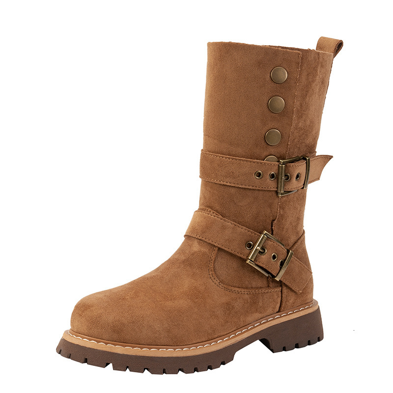 Milard Martin Boots Women's 2024 Autumn/Winter New Collection, No Knee, Two Wear Western Short Boots, Mid Barrel Motorcycle Boots