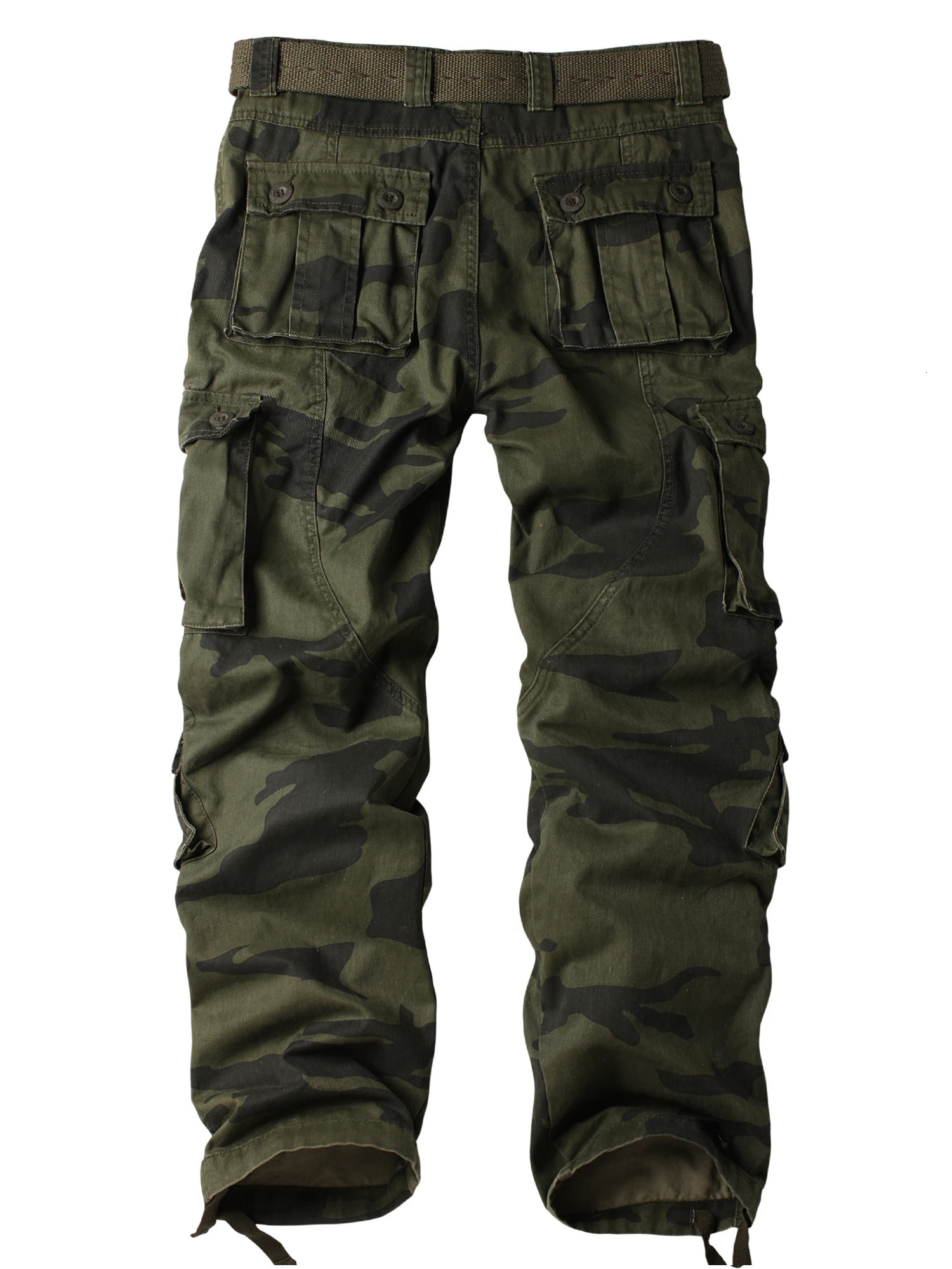 AKARMY Mens Hiking Pants Outdoor Ripstop Wild Cargo MultiPocket Camo Lightweight Casual No Belt 241018