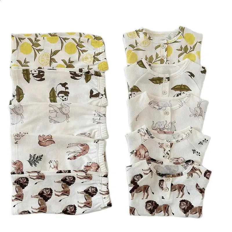 MILANCEL Kids Pyjama Set Animal Style Boys Sleeper Wear Cute Indoor Clothing Set 241017