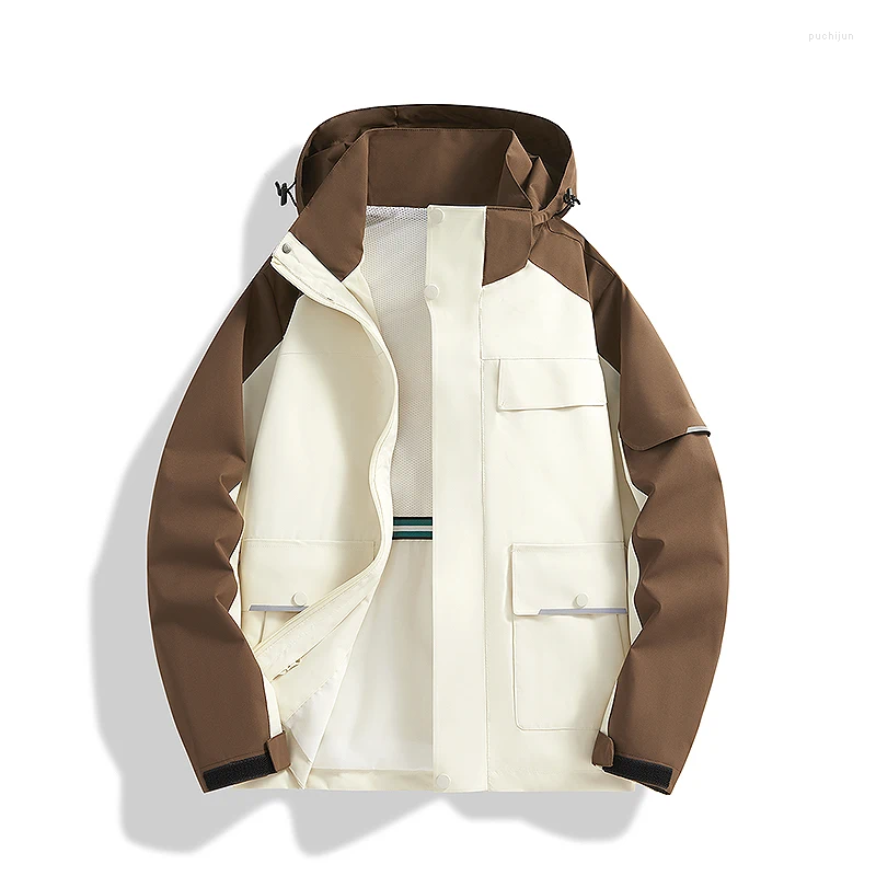 Men's Jackets Spring And Autumn Couples Single Chongshan Windproof Waterproof Jacket Men Women Oversized Coat Outdoor Mountaineering